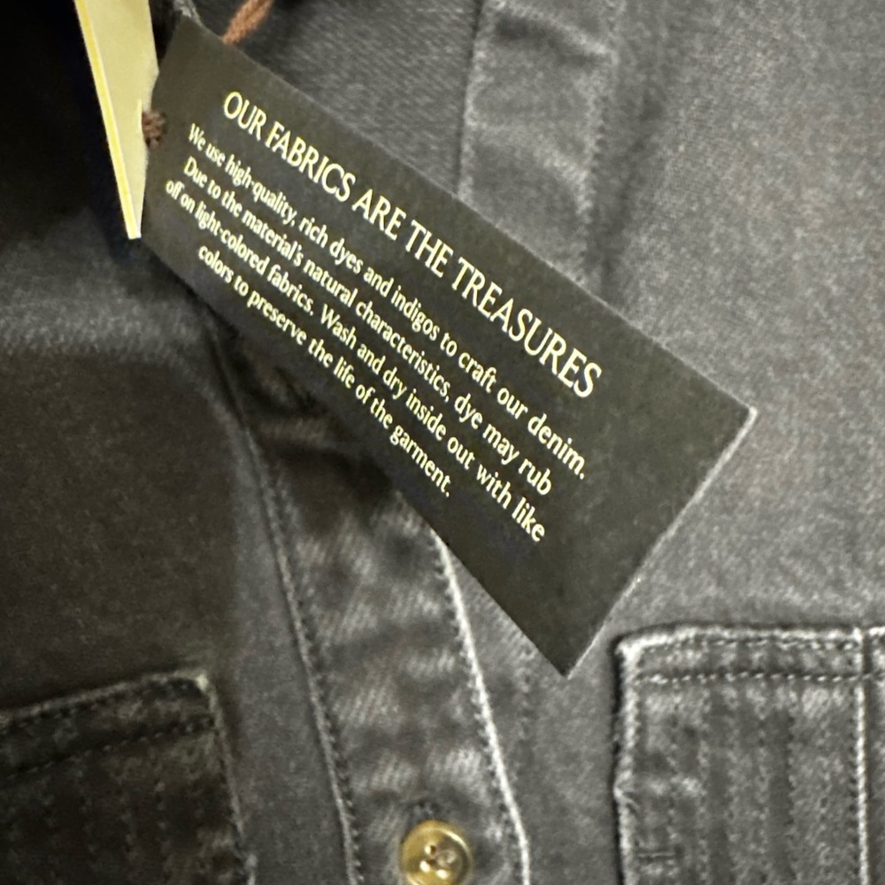 NWT! Banana Republic Black Wash Denim Trapeze Maxi Shirt Dress - Size Large - Picture 8 of 9